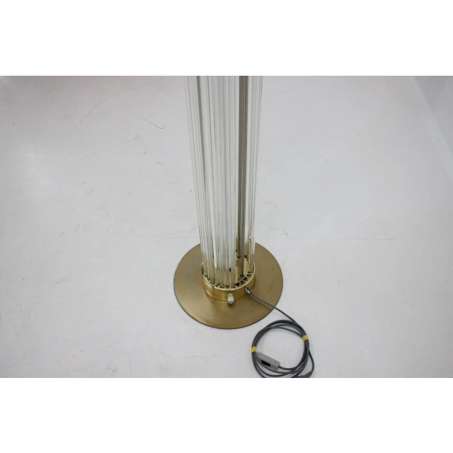 Modern Brass & Art Glass Floor Lamp from Kamenický Šenov/Preciosa, 1960 For Sale - Image 6 of 12