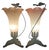 Metal Vintage Lily Lamps on Cast Iron Base - A Pair For Sale - Image 7 of 10