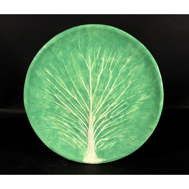 Gemstone Late 20th Century Dodie Thayer Trompe l'Oeil Lettuce-Ware Dish For Sale - Image 7 of 8