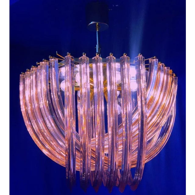 Pink Murano Curvati Ceiling Light or Flush Mount, 1990 For Sale - Image 13 of 18