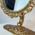 Metal Italian Liberty Gilt Brass Table Mirror with Pierced Frame, 1900s For Sale - Image 7 of 18