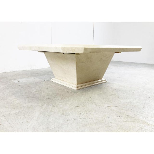 1970s Vintage Travertine Hidden Bar Coffee Table, 1970s For Sale - Image 5 of 11