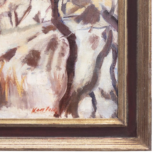 Modern 'The Red Farmhouse' by Mogens Erik Christien Vantore, Charlottenberg Museum, Danish Post-Impressionist For Sale - Image 3 of 12