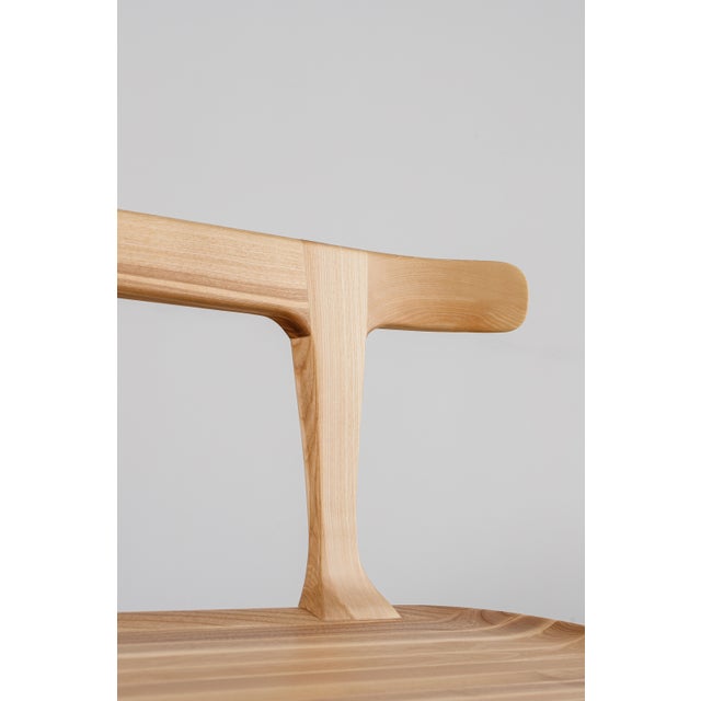 Modern Ash Solid Wood Natural Entryway Bench For Sale - Image 4 of 12