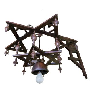 Vintage Star of David Light Fixture, 1960s For Sale