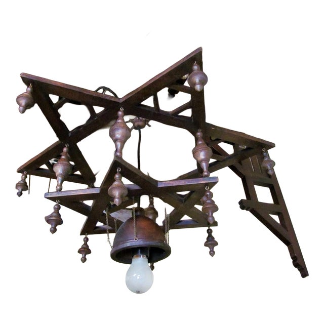 Vintage Star of David Light Fixture, 1960s For Sale