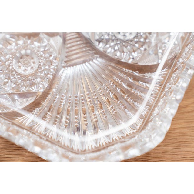 Square Tray in Bohemian Crystal, 1970s For Sale - Image 4 of 14