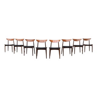 Rosewood Dining Chairs attributed to Harry Østergaard for Randers Møbelfabrik, Denmark, 1960s, Set of 8 For Sale
