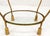 Italian Gold Gilt Steel Rope Style Kidney Shape Glass top Side Lamp Table Mint For Sale - Image 12 of 17