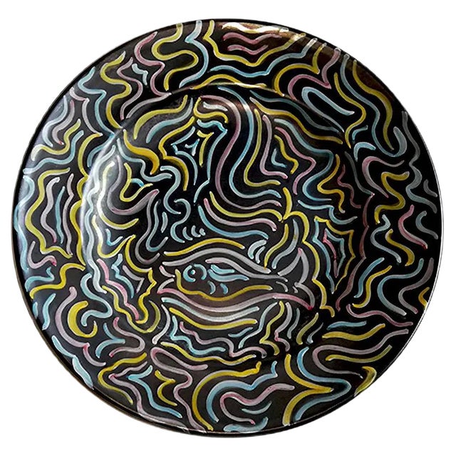 Vintage Plate from Deruta Ceramics For Sale