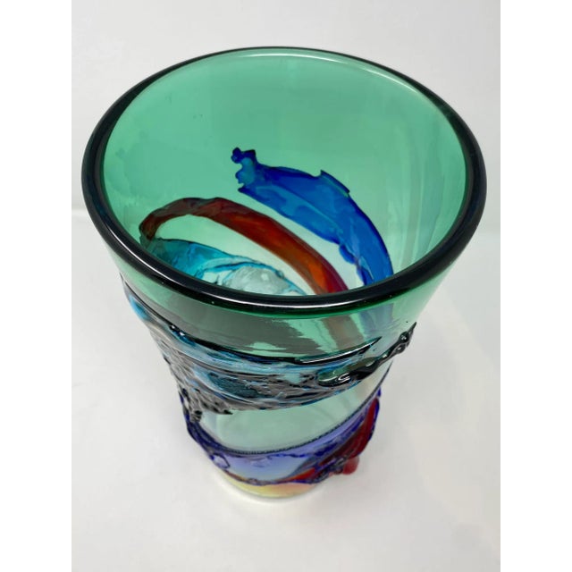 Fratelli Toso Vintage Murano Glass Vase For Sale In Naples, FL - Image 6 of 6