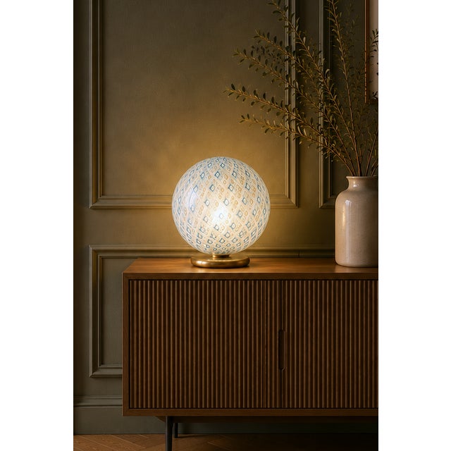 Glass Macrame T25 Murano Table Lamp from La Murrina, 1990s For Sale - Image 7 of 18