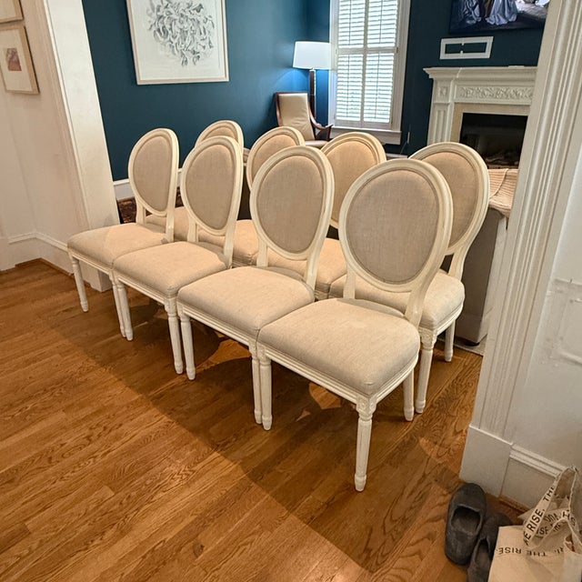 Set of 8 Restoration Hardware French Dining Chairs For Sale - Image 9 of 14