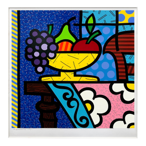 Romero Britto, Home (Large Custom Framed Hand Signed Serigraph), 1995