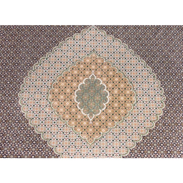 Textile Vintage Persian Tabriz Rug For Sale - Image 7 of 15