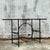 Black Vintage Boho Wrought Iron Circle Console With Empress Stone Top For Sale - Image 8 of 8