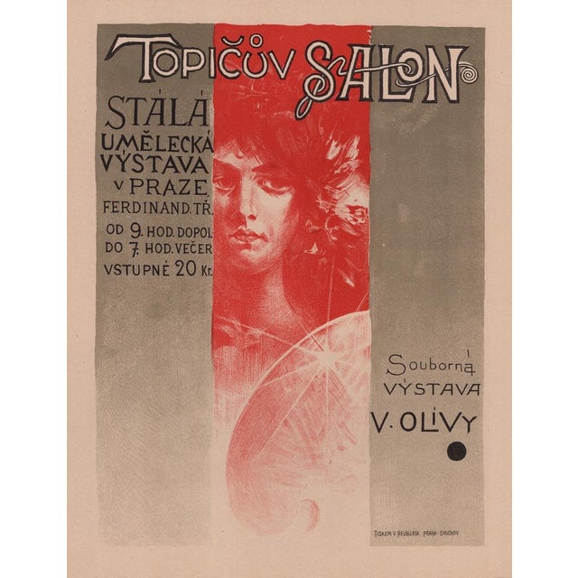 Václav Oliva, Topičův Salon from Les Maîtres de L'Affiche, 1897, Original Lithograph For Sale - Image 6 of 12