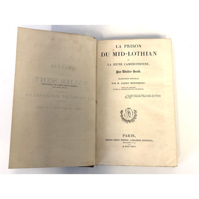 1830s Antique French Edition Walter Scott Novels Half-Leather - Set of 6 For Sale - Image 12 of 12