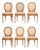 Set of Six Louis XVI Style Cane-Paneled Walnut Dining Chairs For Sale