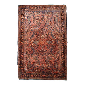 1920s, Handmade Antique Persian Sarouk Rug 3.6' X 5.5'