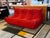 Ligne Roset Michel Ducaroy for Ligne Roset Togo Armless Sofa, Alcantara Goya Red For Sale - Image 4 of 12