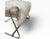 Polished Stainless Steel and Shearling Chair and Ottoman, 2000s For Sale In Philadelphia - Image 6 of 9