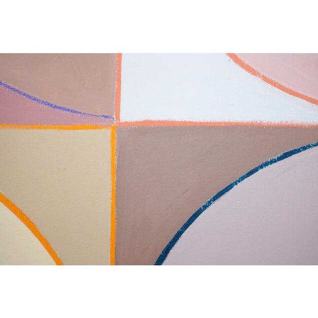 2020s 2026, Bauhaus Mosaic Painting on Canvas, Amber Alabaster Tiles, Arches and Curves, Natalia Roman For Sale - Image 5 of 8