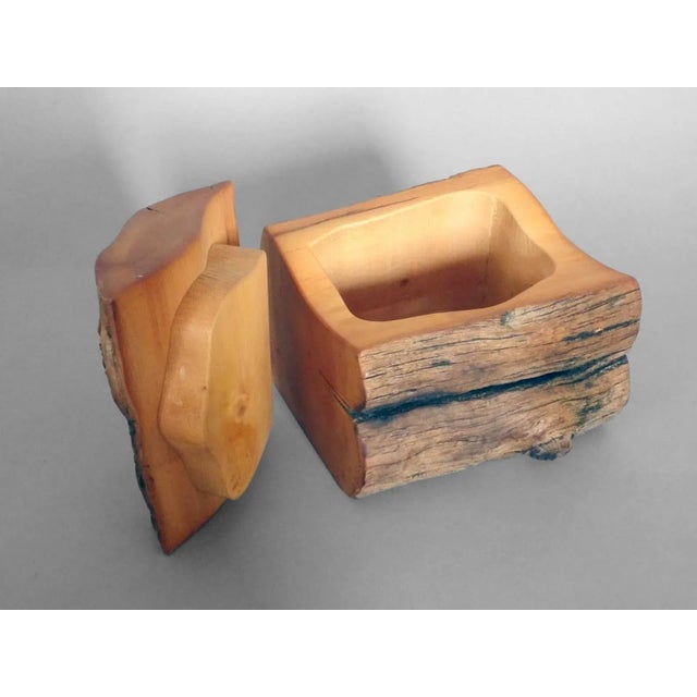 Hand Carved Organic Log Form Dresser Box