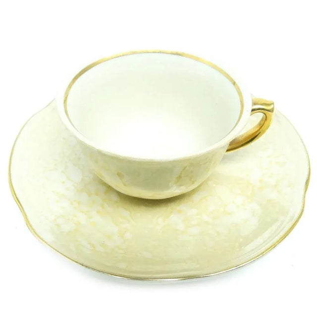 Gold Coffee Cups with Saucers from Chodzież Factory, Poland, 1950s, Set of 10 For Sale - Image 8 of 10