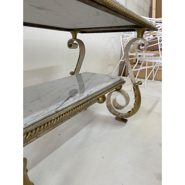 A Wrought Iron Table In The Style of Gilbert Poillerat, 1940 For Sale - Image 10 of 18