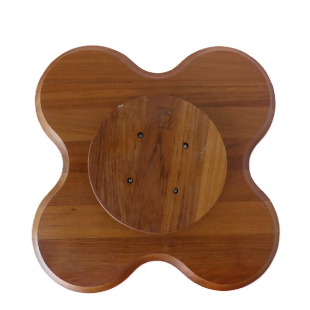 Mid-Century Modern Danish Modern Teak 2-Tier Digsmed Lazy Susan Denmark 1960s For Sale - Image 3 of 9