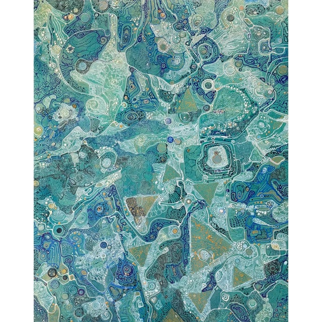 This is a one-of-a-kind original abstract painting by San Diego artist, Alexander Arshansky. Its dimensions are 60" x 48"...