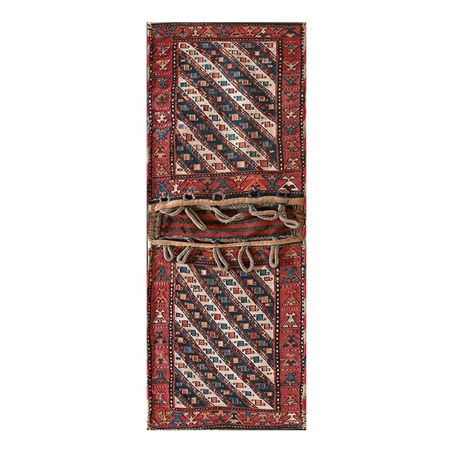 Early 20th Century Nw Persian Soumak Cargo Bag For Sale