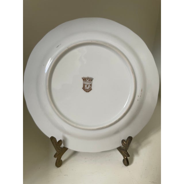 Vintage Limoges Cobalt Blue Paris Souvenir Cabinet Plate 7.5-inch - Gold Backstamp For Sale In Atlanta - Image 6 of 8