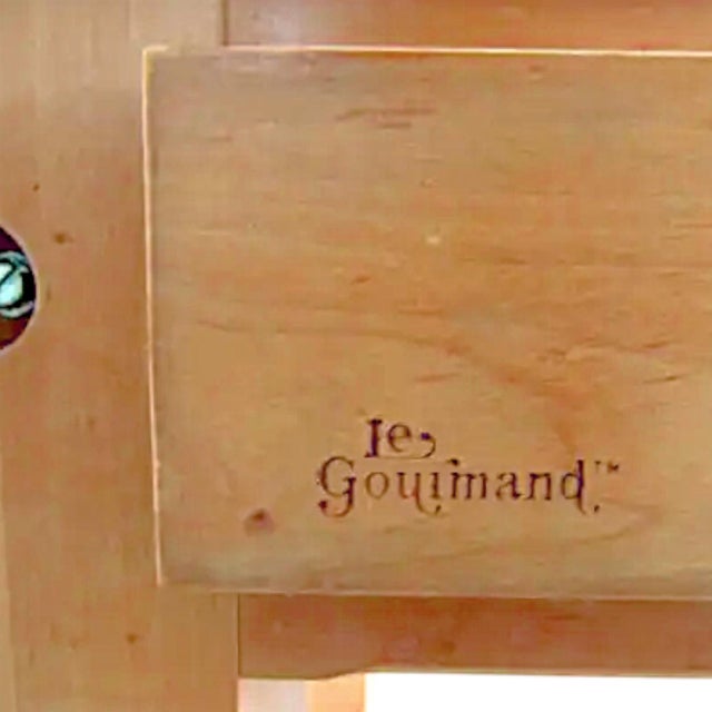 Le Gourmand Kitchen Island Butcher Block Table With Drawer and Pull Out Cutting Board For Sale - Image 9 of 14