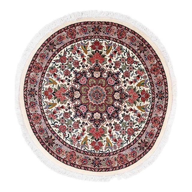 Pasargad Fine Hand Knotted Persian Bidjar Round Rug For Sale
