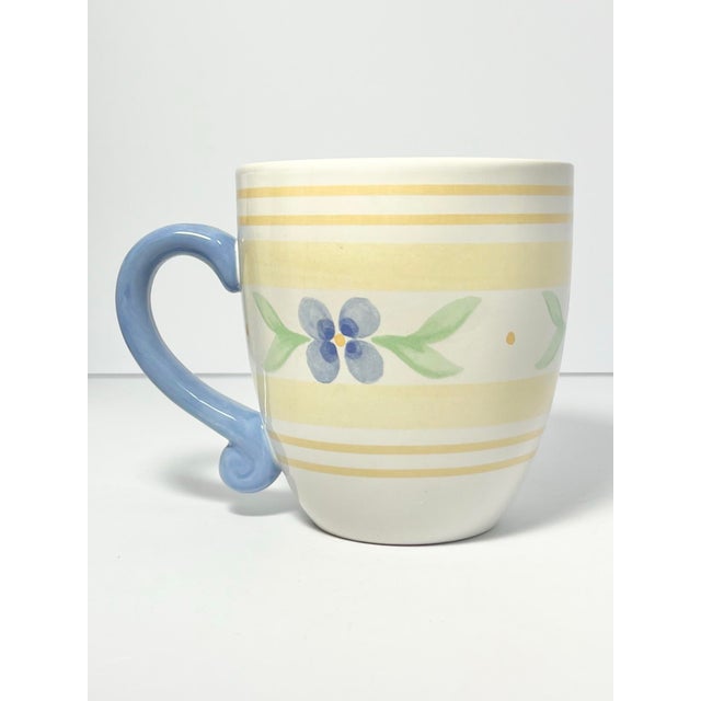 Contemporary 1990s Pfaltzgraff “Summer Breeze” Large Ceramic Mugs - Set of 6 For Sale - Image 3 of 5