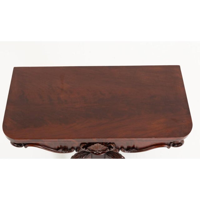 Irish Card Table in Mahogany, 1860s For Sale - Image 6 of 12