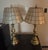 Vintage Brass Capiz Shell Lamp Set For Sale - Image 9 of 12