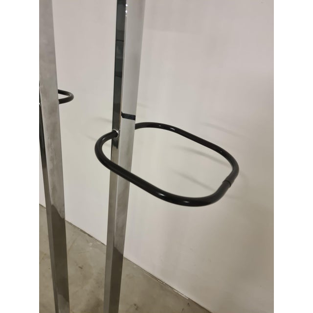 Space Age Coat Hanger in Marble, Steel and Acrylic Glass, 1970s For Sale - Image 9 of 18