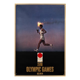 Tokyo XVIII Olympic Games Poster by Yusaku Kamekura, 1964 For Sale