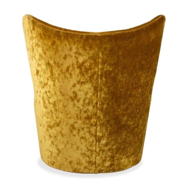 Cocoa Island Swivel Lounge Chair in Yellow, Gold and Green Upholstery from Bretz For Sale - Image 10 of 13