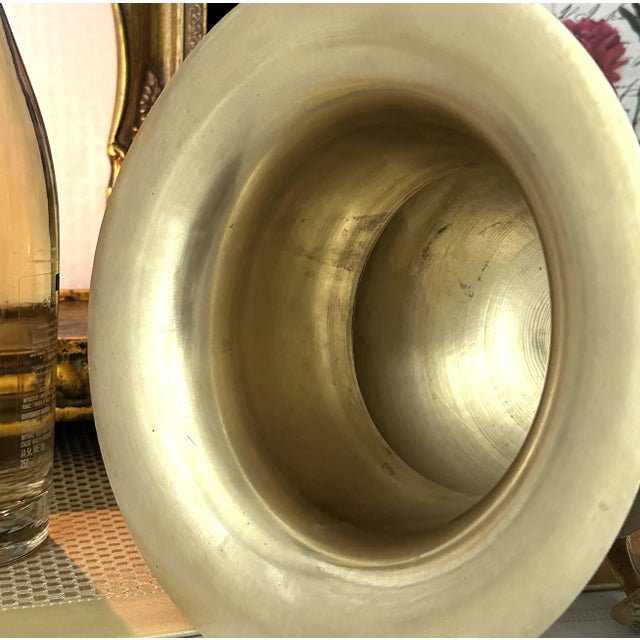 Metal Vintage Solid Brass Champagne Bucket /Gold Ice Bucket / Wine Chiller For Sale - Image 7 of 7