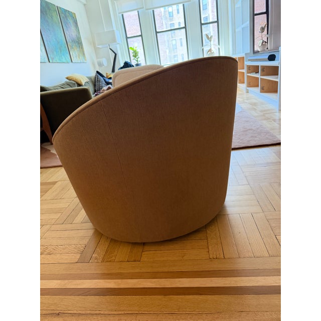 Restoration Hardware Copenhagen Swivel Chair For Sale In New York - Image 6 of 7
