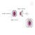 Contemporary 1.64ct Ruby & Double Halo Diamond Earrings in 14k Gold- 2 Pieces For Sale - Image 13 of 17