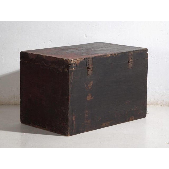 Antique Chinese Painted Trunk For Sale - Image 10 of 11