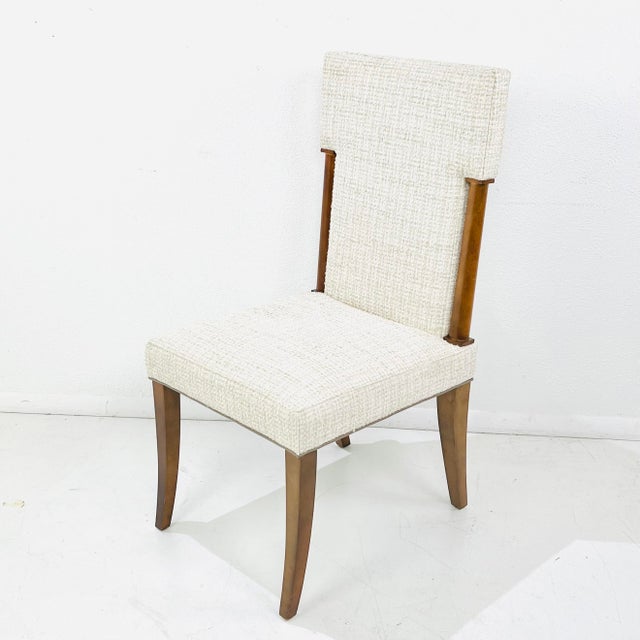 Set of 10 Art Deco Dining Chairs Upholstered in Holly Hunt Fabric For Sale In Dallas - Image 6 of 15