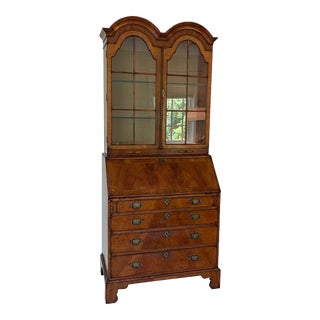 Burled Wood Secretary Desk For Sale