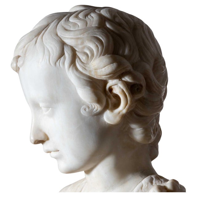 Late 19th Century Bust of John the Baptist as Child in the manner of Karl Storck For Sale - Image 9 of 18