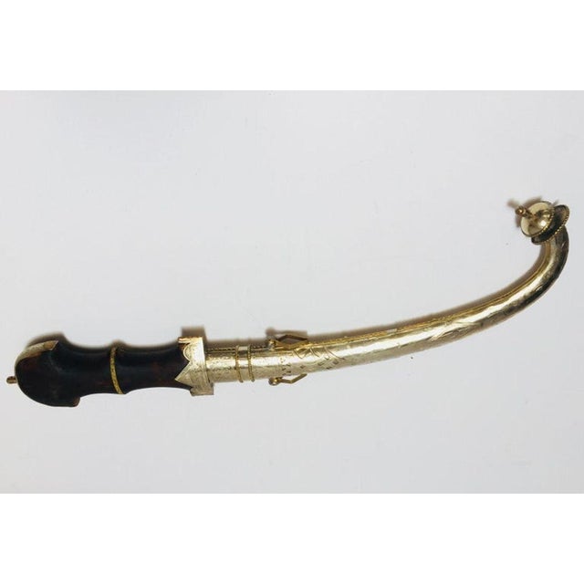 Moroccan Large Moroccan Khoumaya Jambiya Dagger With Ornate Sheath, Circa 1950s For Sale - Image 3 of 18